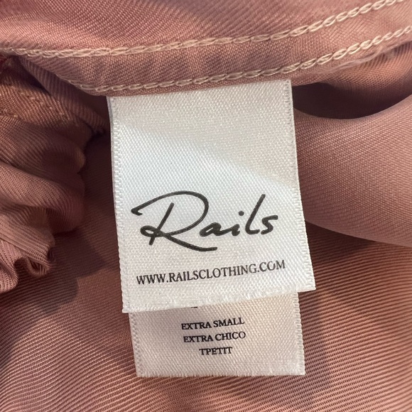 Rails Rowen Blush Pink Button-Front Utility Jacket Size XS - Picture 6 of 10